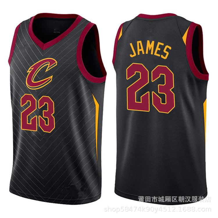 Maillot Cleveland Cavaliers No 23 Lebron James Black