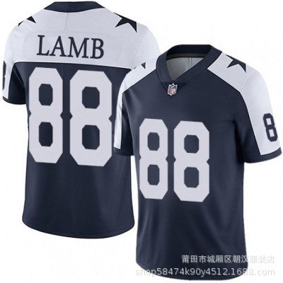 Maillot Dallas Cowboys No 88 Lamb Marine