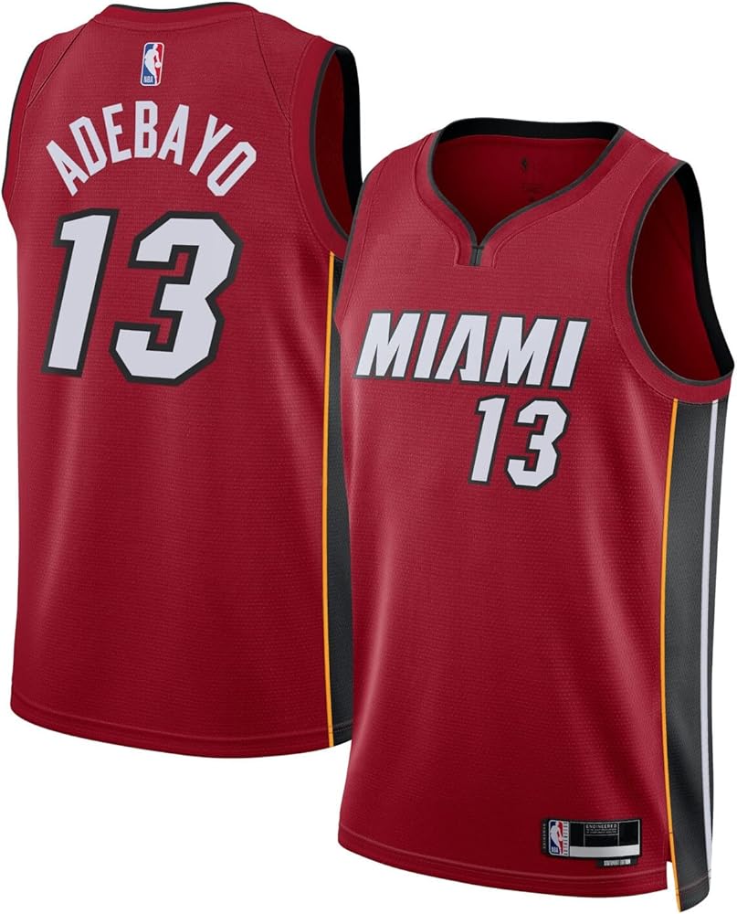Maillot Miami Heat No 13 Adebayo Red