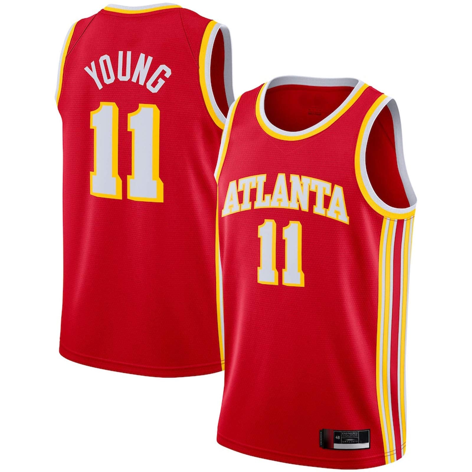 Maillot Atlanta Hawks No 11 Trae Young Red