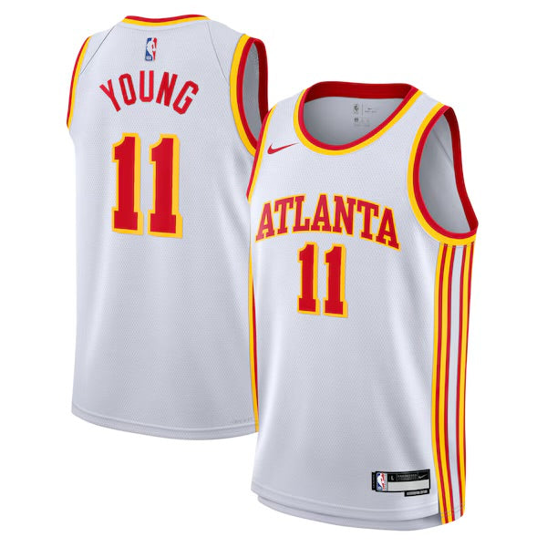 Maillot Atlanta Hawks No 11 Trae Young White