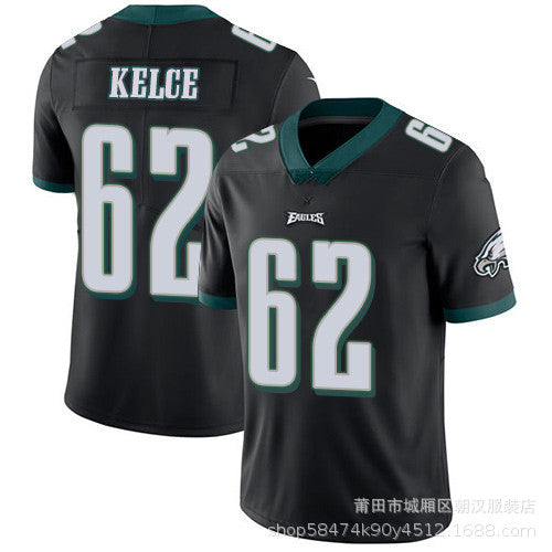 Maillot Philadelphie Eagles  No 62 Kelce Black