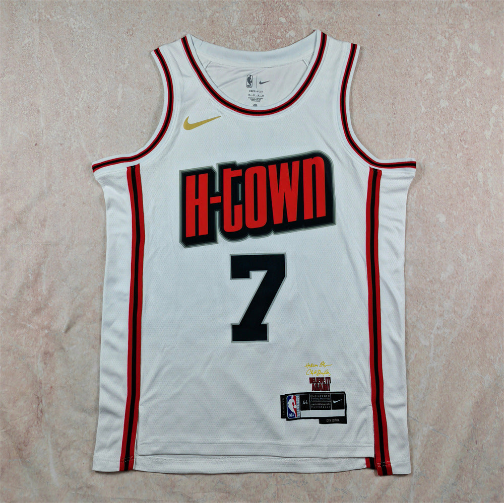 Maillot Houston Rockets No 7 Kevin Durant City Edition white