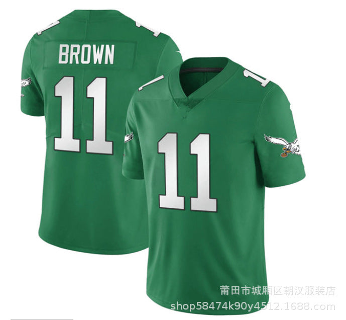 Maillot Philadelphia Eagles No 11 Brown Green