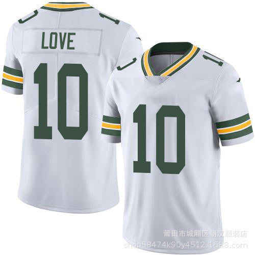 Maillot Green Bay Packers No 10 Love White