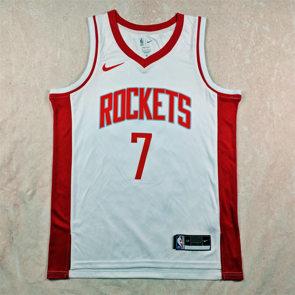 Maillot Houston Rockets No 7 Kevin Durant White 25/26