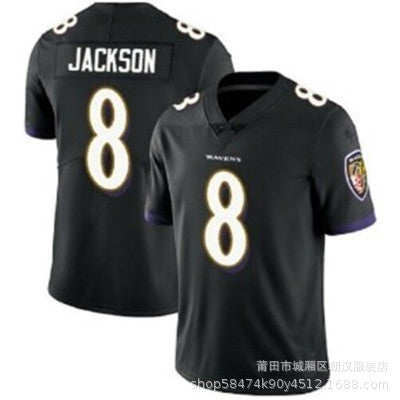 Maillot Baltimore Ravens No 8 Jackson Black