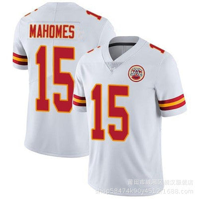 Maillot Kansas City Chiefs No 15 Mahomes Whte