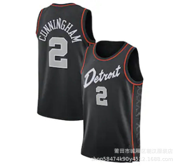 Maillot Detroit Pistons No 2 Cade Cunningham