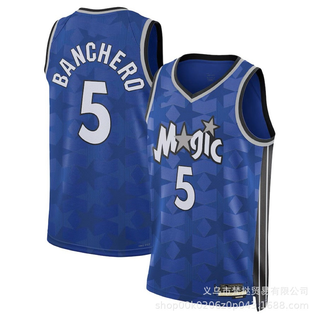 Maillot Orlando Magic No 5 Banchero Blue