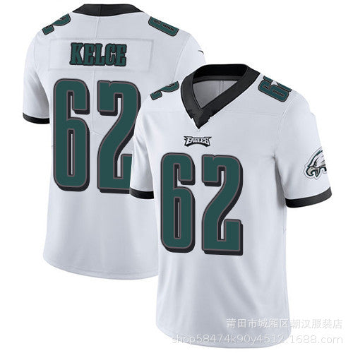 Maillot Philadelphie Eagles No 62 Kelce White