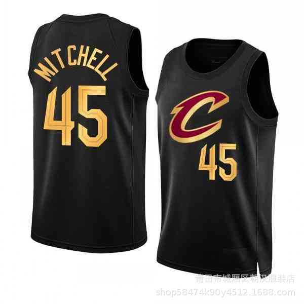 Maillot Cleveland Cavaliers No 45 Mitchell Black
