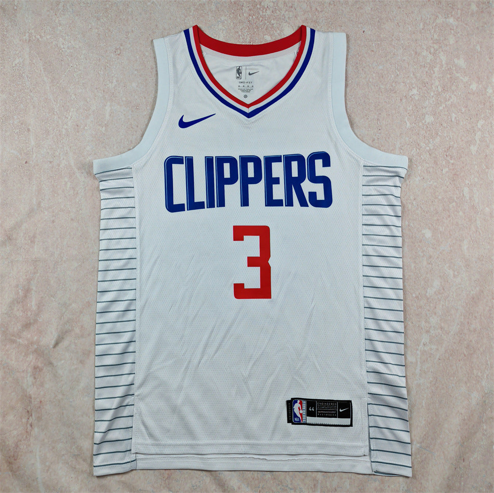Maillot Los Angeles Clippers No 3 Chris Paul White