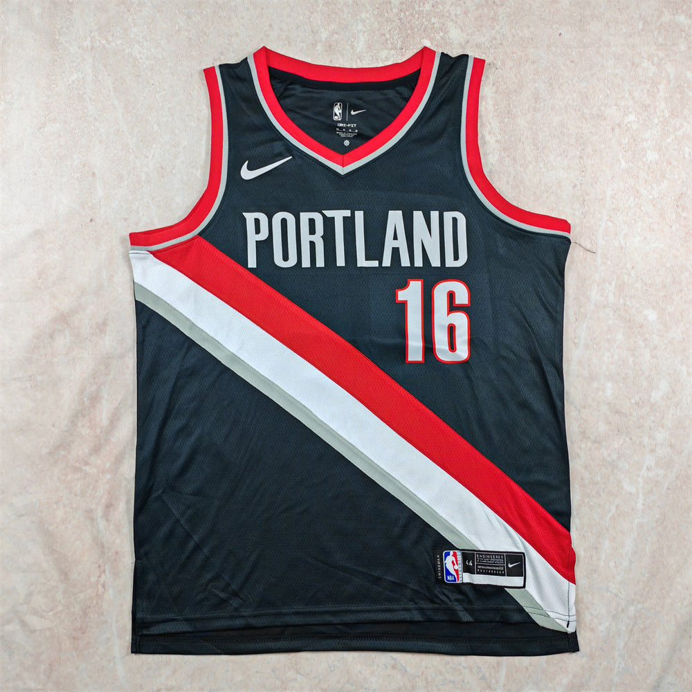 Maillot Portland Trail Blazers No 16 Yang Icon Edition Black 25/26