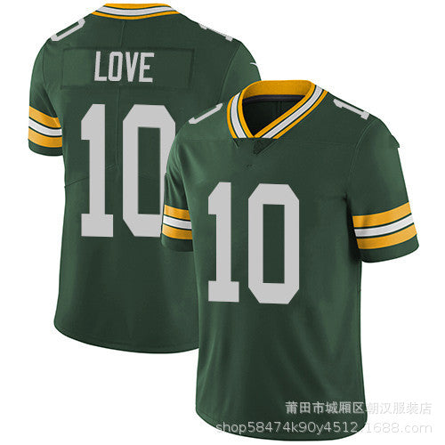 Maillot Green Bay Packers No 10 Love Green