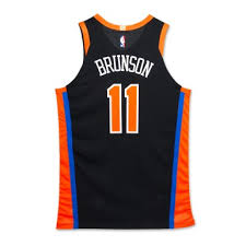 Maillot New York Knicks No 11 Jalen Bruson Edition Icon Black 25/26