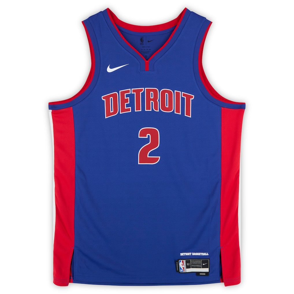 Maillot Detroit Pistons No 2 Cade Cunningham Blue