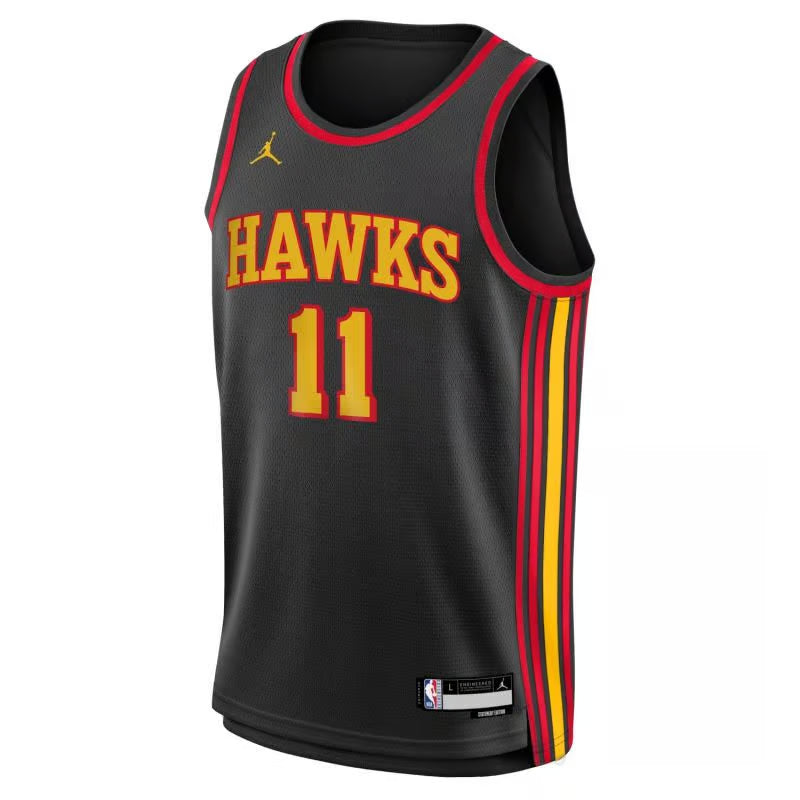 Maillot Atlanta Hawks No 11 Trae Young Black