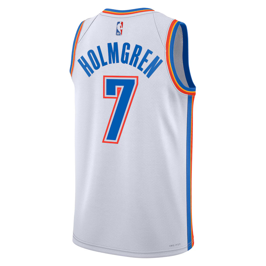 Maillot Swingman Oklahoma City No 7 Chef Holmgren White 25/26