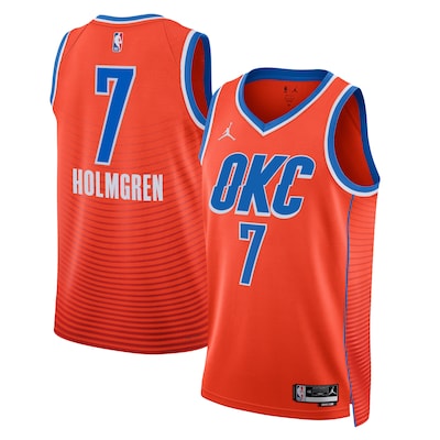 Maillot OKC Thunder No 7 Holmgren Edition Swingman Orange