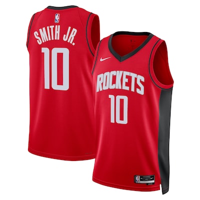 Maillot Houston Rockets No 10 Jabari Smith Red 25/26