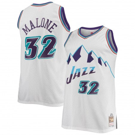 Maillot Utah Jazz No 32 Karl Malone White