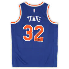 Maillot New York Knicks No 32 Karl-Anthony Town Edition Icon Blue 25/26