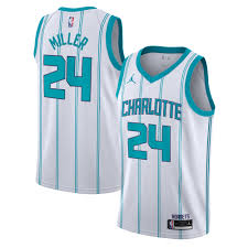Maillot Charlotte Hornets No 24 Brandon Miller White