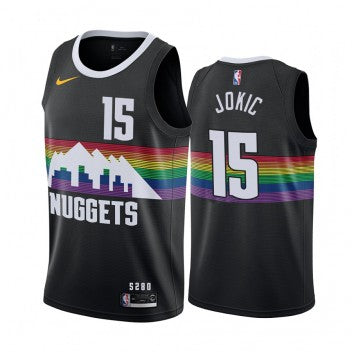 Maillot Denver Nuggets No 15 Jokic Black