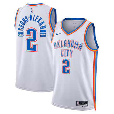 Maillot Swingman Oklahoma City No 2 Shai Gilgeous Alexander White 25/26
