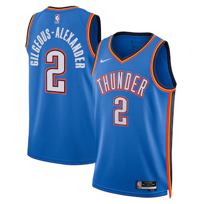 Maillot Swingman Oklahoma City No 2 Shai Gilgeous Alexander Blue 25/26