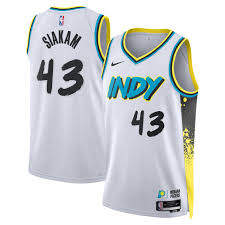 Maillot Indiana Pacers No 43 Pascal Siakam Edition City 2025 White