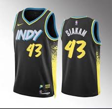 Maillot Indiana Pacers No 43 Pascal Siakam Edition City 2025 Black