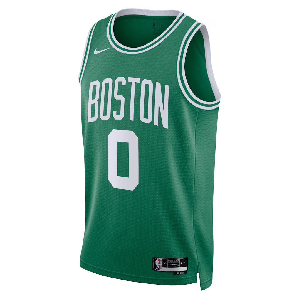 Maillot Boston Celtics No 0 Jayson Tatum Green