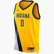 Maillot Indiana Pacers No 0 Tyrese Haliburton Edition Swingman Yellow